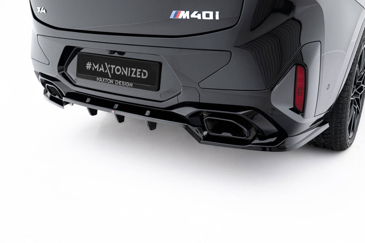 Diffusor Heckansatz V.2 passend für BMW X4 M-Paket G02 FL schwarz Hochglanz