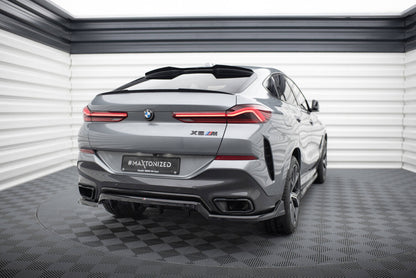 Diffusor Heckansatz V.2 passend für BMW X6 M-Paket G06 FL schwarz Hochglanz