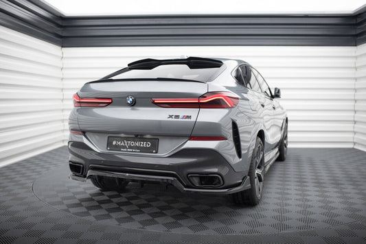 Diffusor Heckansatz V.2 passend für BMW X6 M-Paket G06 FL schwarz Hochglanz