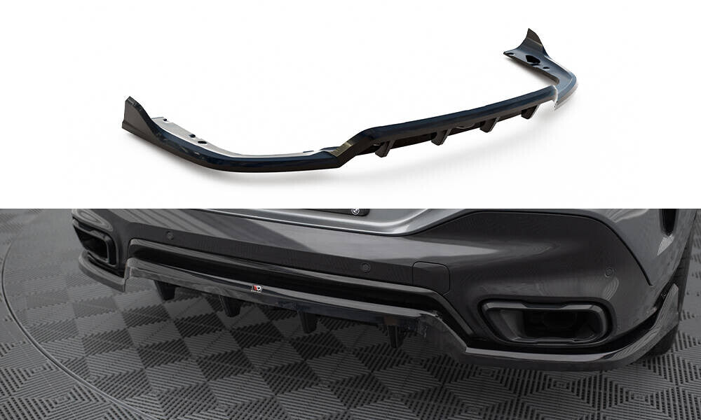 Diffusor Heckansatz V.2 passend für BMW X6 M-Paket G06 FL schwarz Hochglanz