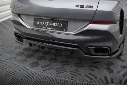 Diffusor Heckansatz V.2 passend für BMW X6 M-Paket G06 FL schwarz Hochglanz