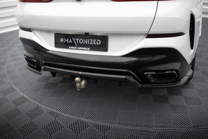 Diffusor Heckansatz V.2 passend für BMW X6 M-Paket G06 FL schwarz Hochglanz