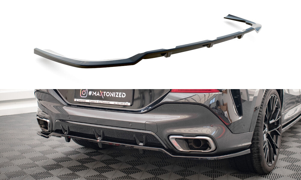 Diffusor Heckansatz V.2 passend für BMW X6 M-Paket G06 schwarz Hochglanz