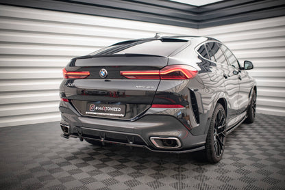 Diffusor Heckansatz V.2 passend für BMW X6 M-Paket G06 schwarz Hochglanz