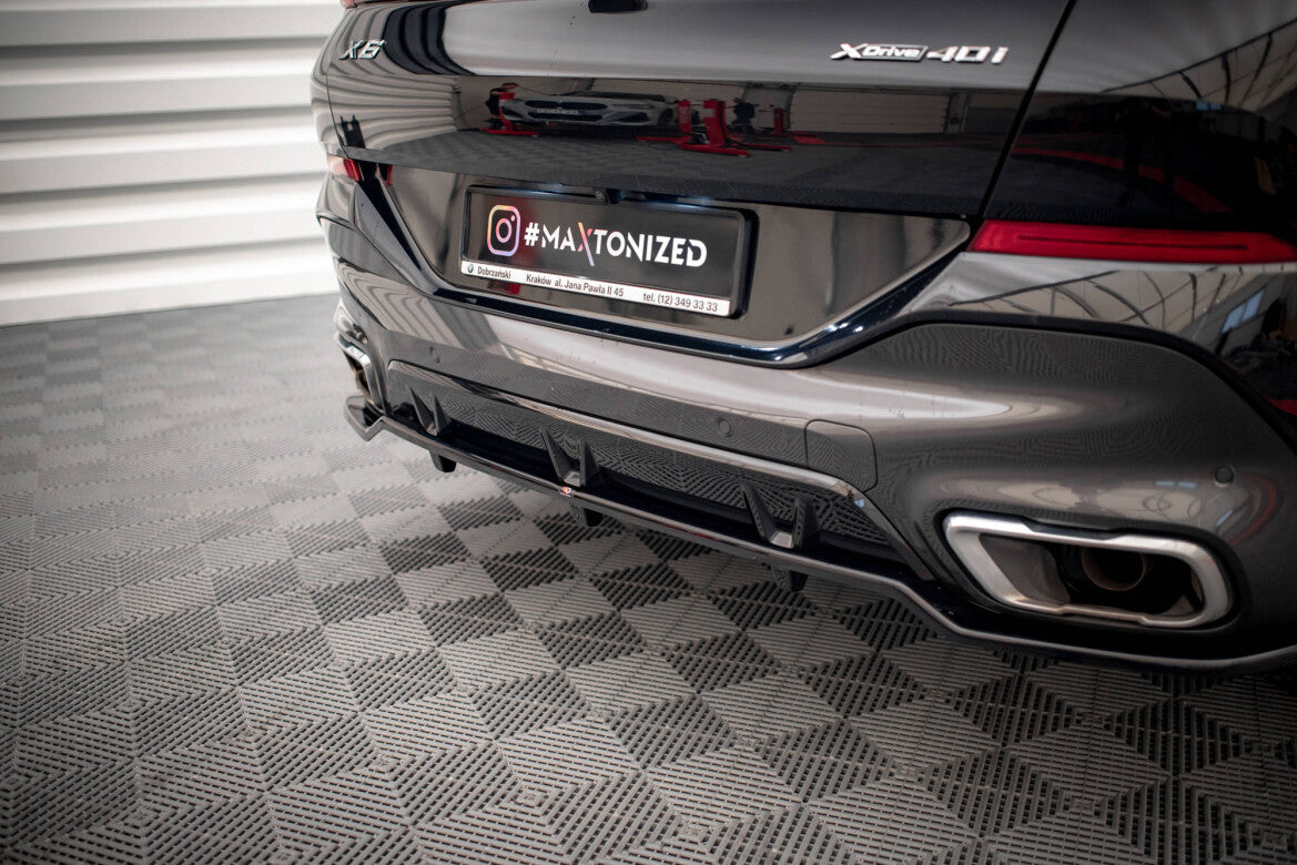 Diffusor Heckansatz V.2 passend für BMW X6 M-Paket G06 schwarz Hochglanz