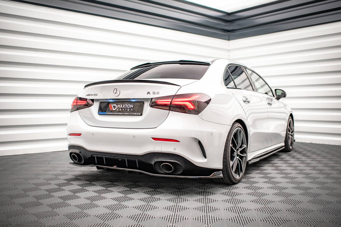 Diffusor Heckansatz V.2 passend für Mercedes A 35 AMG Limousine V177 schwarz Hochglanz