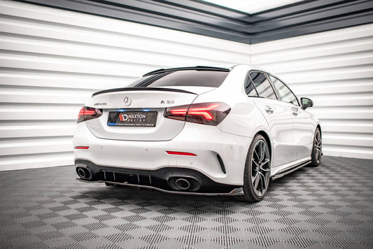 Diffusor Heckansatz V.2 passend für Mercedes A 35 AMG Limousine V177 schwarz Hochglanz