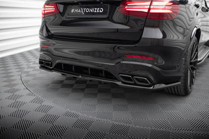 Diffusor Heckansatz V.2 passend für Mercedes-AMG GLC 63 SUV X253 schwarz Hochglanz