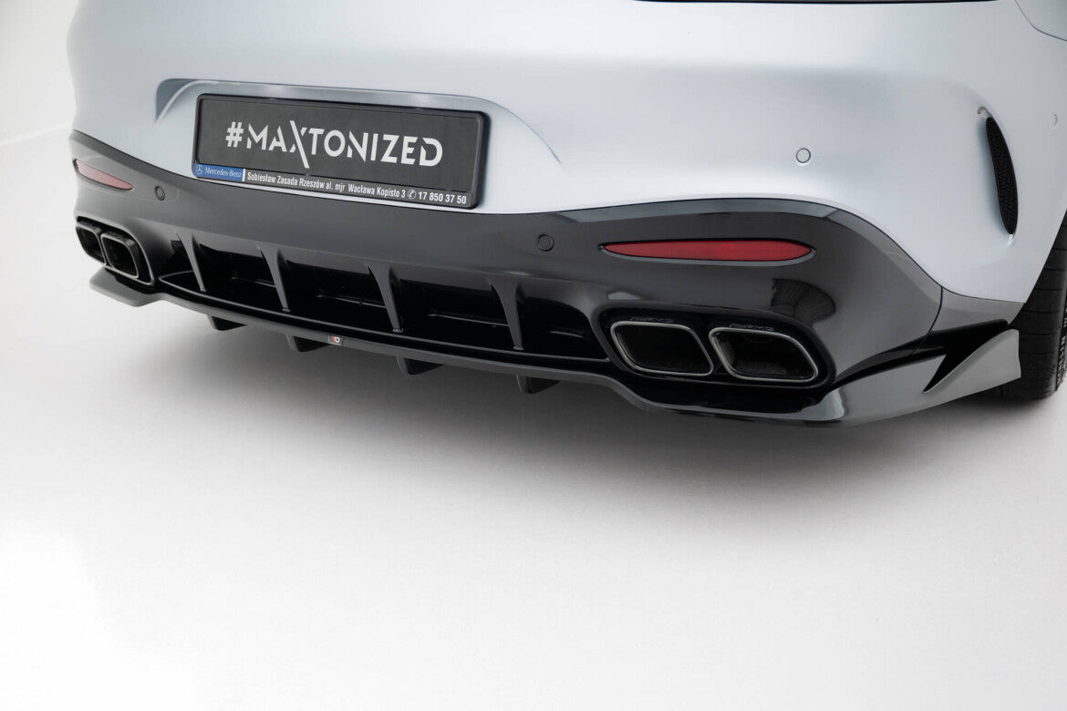 Diffusor Heckansatz V.2 passend für Mercedes-AMG GT 63 / 55 / 63 S E Performance C192 schwarz Hochglanz