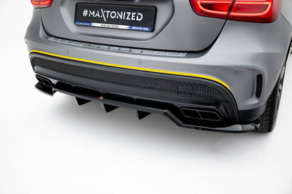 Diffusor Heckansatz V.2 passend für Mercedes GLA 45 AMG X156 schwarz Hochglanz