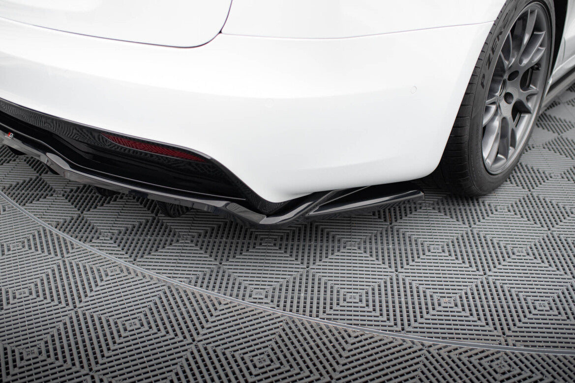 Diffusor Heckansatz V.2 passend für Tesla Model S Plaid Mk1 FL schwarz Hochglanz