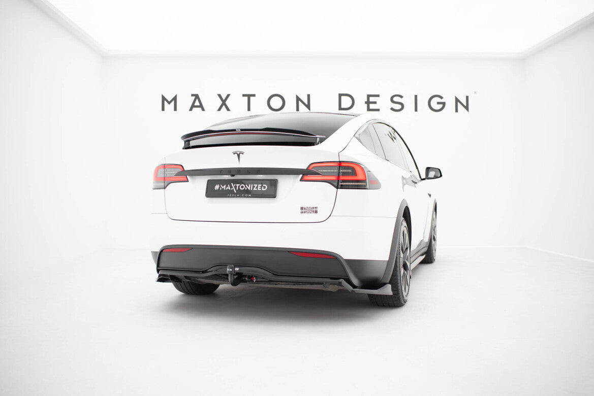 Diffusor Heckansatz V.2 passend für Tesla Model X Mk1 FL schwarz Hochglanz