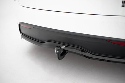 Diffusor Heckansatz V.2 passend für Tesla Model X Mk1 FL schwarz Hochglanz