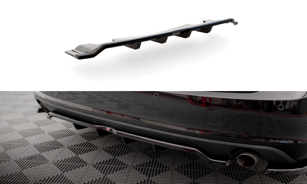 Diffusor Heckansatz V.2 passend für Volvo V90 Mk2 schwarz Hochglanz