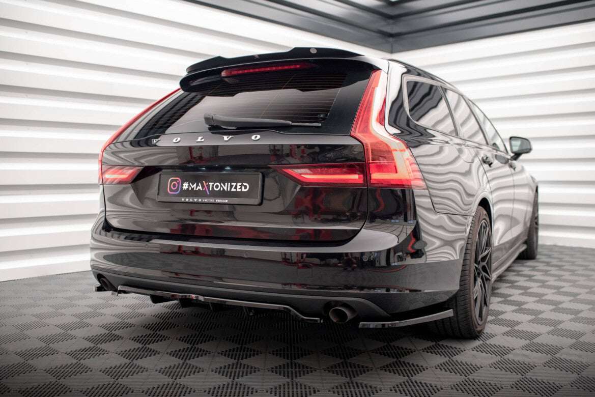 Diffusor Heckansatz V.2 passend für Volvo V90 Mk2 schwarz Hochglanz