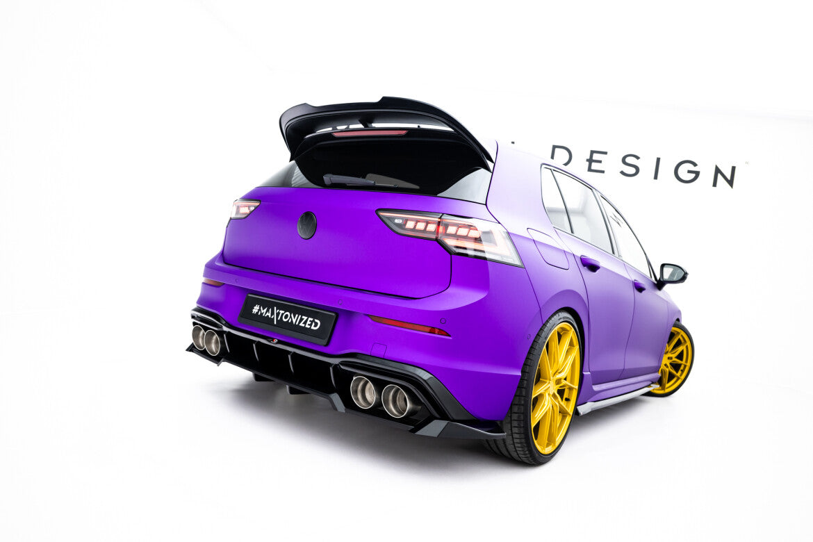 Diffusor Heckansatz V.2 passend für VW Golf R Hatchback Mk8 / Mk8 FL schwarz Hochglanz