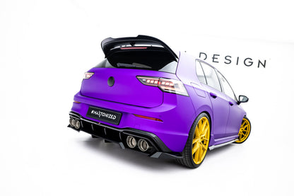 Diffusor Heckansatz V.2 passend für VW Golf R Hatchback Mk8 / Mk8 FL schwarz Hochglanz