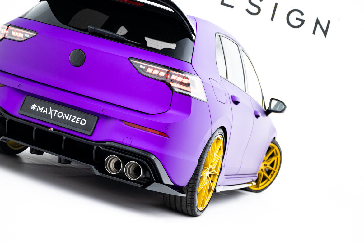 Diffusor Heckansatz V.2 passend für VW Golf R Hatchback Mk8 / Mk8 FL schwarz Hochglanz