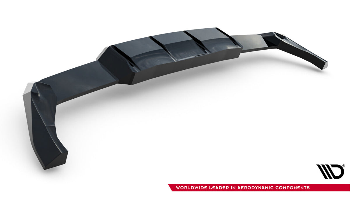 Diffusor Heckansatz V.2 passend für VW Golf R Hatchback Mk8 / Mk8 FL schwarz Hochglanz