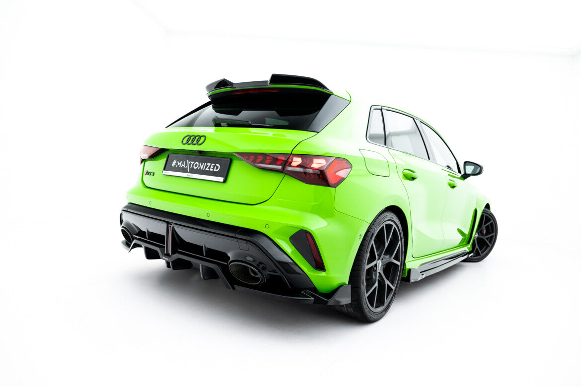 Diffusor Heckansatz V.3 passend für Audi RS3 Sportback 8Y FL schwarz Hochglanz