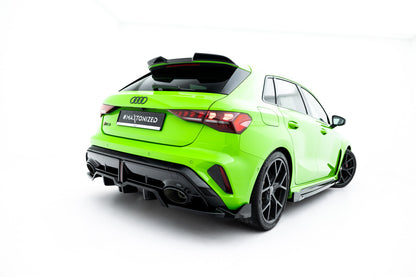 Diffusor Heckansatz V.3 passend für Audi RS3 Sportback 8Y FL schwarz Hochglanz