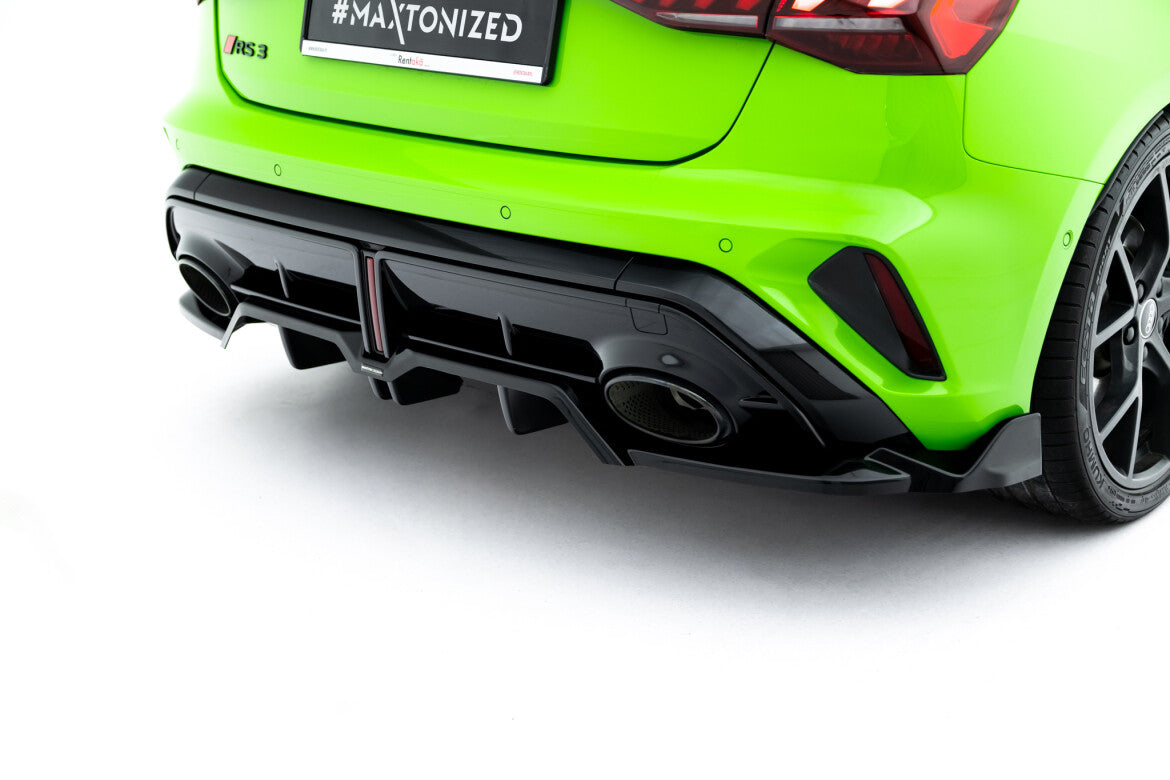 Diffusor Heckansatz V.3 passend für Audi RS3 Sportback 8Y FL schwarz Hochglanz