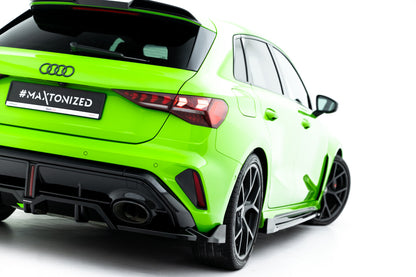 Diffusor Heckansatz V.3 passend für Audi RS3 Sportback 8Y FL schwarz Hochglanz