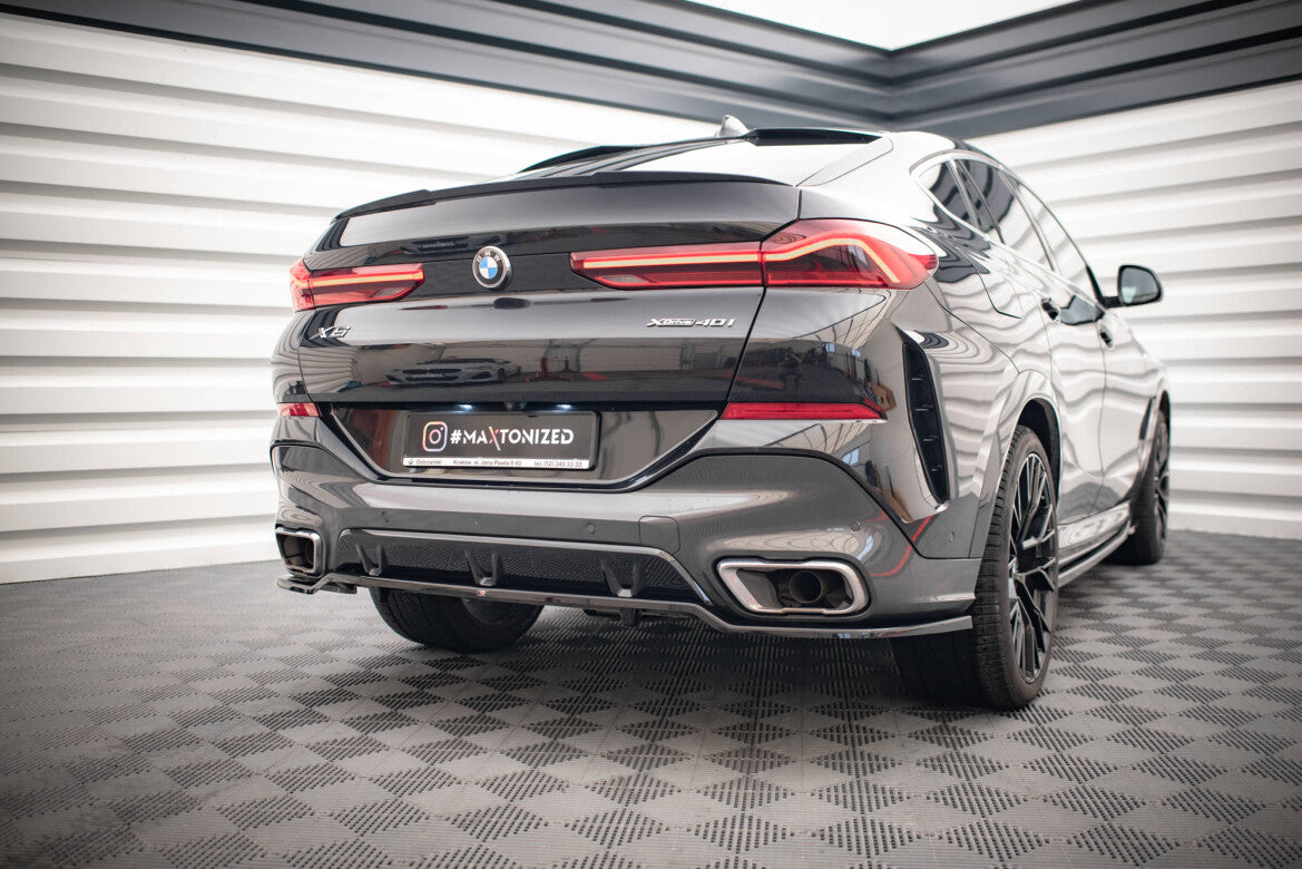 Diffusor Heckansatz V.3 passend für BMW X6 M-Paket G06 schwarz Hochglanz