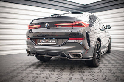 Diffusor Heckansatz V.3 passend für BMW X6 M-Paket G06 schwarz Hochglanz