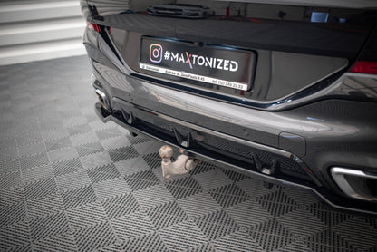 Diffusor Heckansatz V.3 passend für BMW X6 M-Paket G06 schwarz Hochglanz