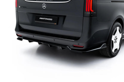 Diffusor RACE passend für Mercedes-Benz V AMG-Line W447 Facelift 2 schwarz Hochglanz