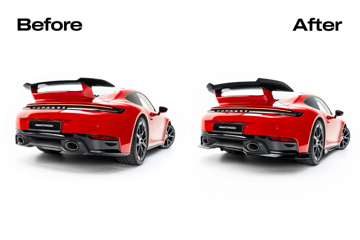 Diffusor RACE passend für Porsche 911 Carrera Aero 992 Facelift schwarz Hochglanz