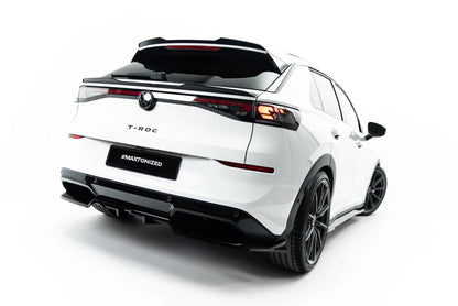 Diffusor RACE passend für VW T-Roc R-Line Mk2 schwarz Hochglanz