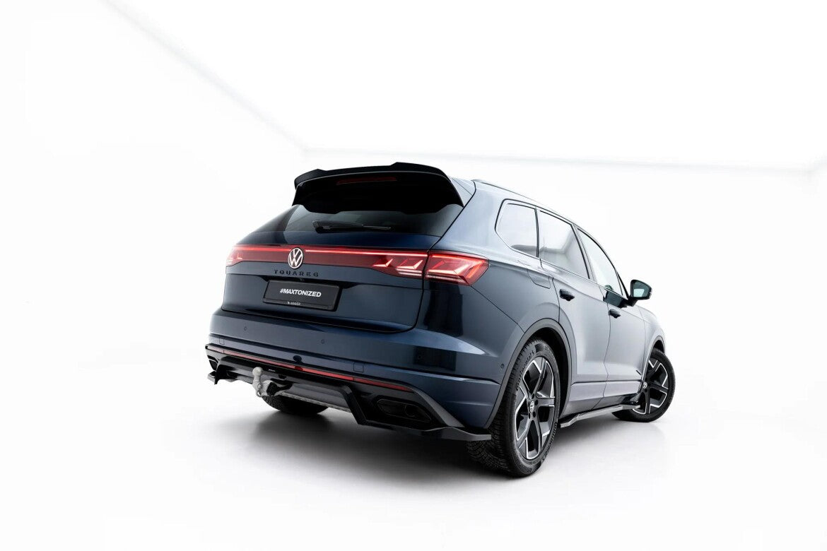 Diffusor RACE passend für VW Touareg Elegance Mk3 Facelift schwarz Hochglanz