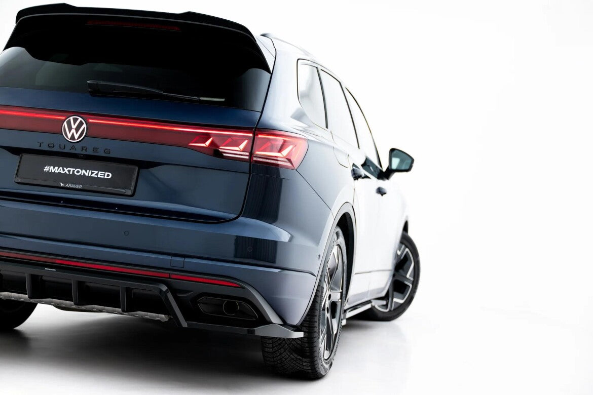 Diffusor RACE passend für VW Touareg Elegance Mk3 Facelift schwarz Hochglanz