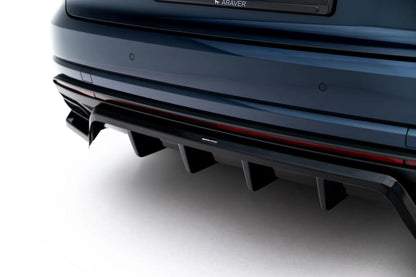 Diffusor RACE passend für VW Touareg Elegance Mk3 Facelift schwarz Hochglanz