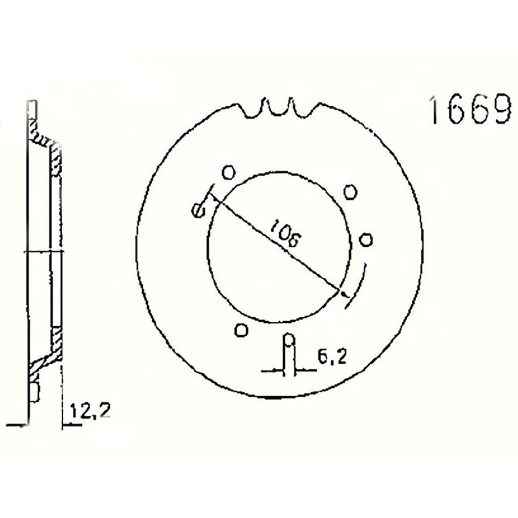 DID Kettensatz für Puch Maxi N/S E50 Automatik 0000 Kettenkit