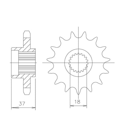 DID Kettensatz für Aeon Cobra 180 RSII 04-08 520 VX3 Kettenkit