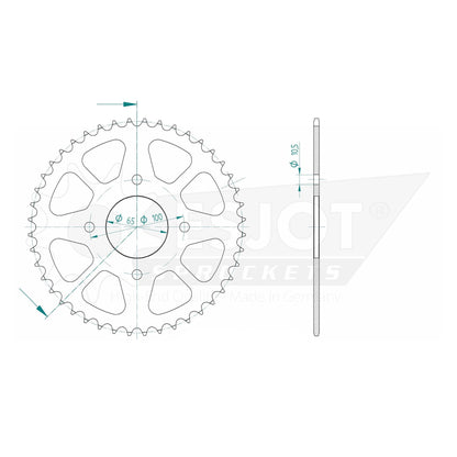 AFAM Kettensatz für SYM Wolf CR 300i 2019 520 XHR2G Kettenkit