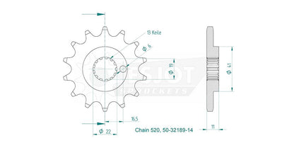 DID Kettensatz für F.B Mondial Sport Classic 300i ABS 20-21 520 ZVMX Kettenkit