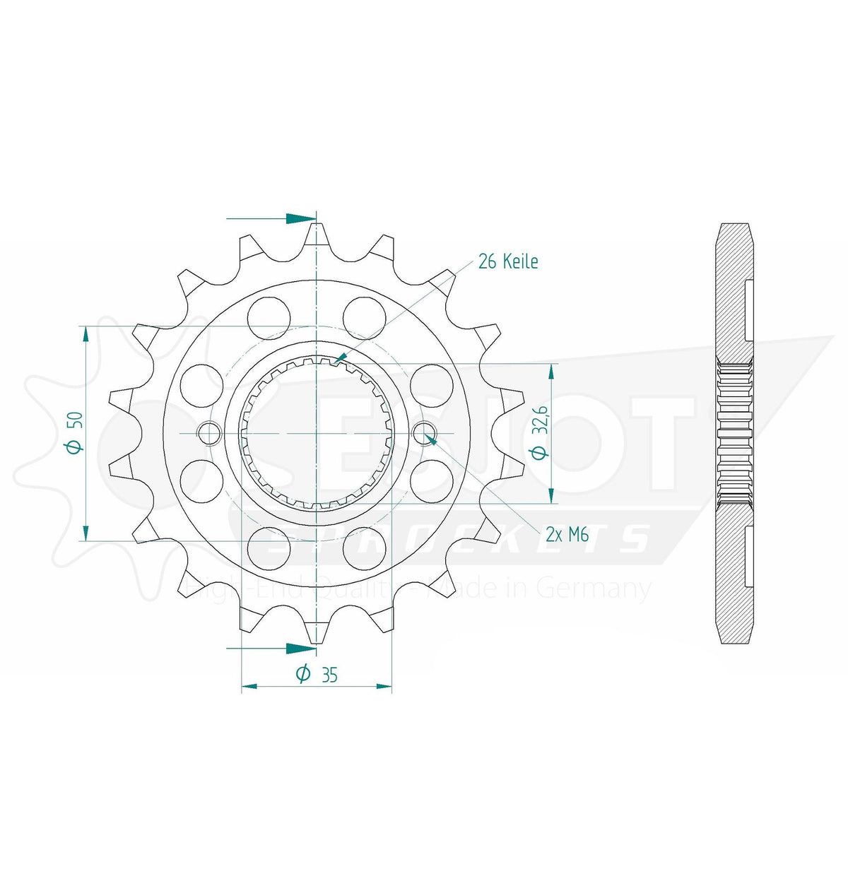 AFAM Kettensatz für Royal Enfield Continental 535 GT EFI 14-16 530 XHR2G Kettenkit