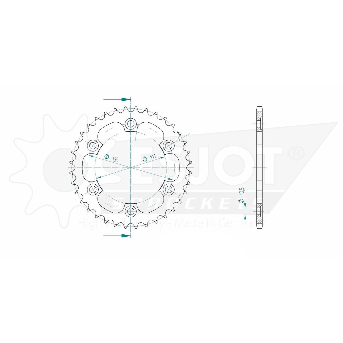 AFAM Kettensatz für Royal Enfield Continental 535 GT EFI ABS 17-19 530 XHR2G Kettenkit
