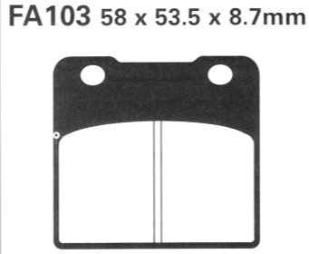 Bremsklötze Bremsbeläge EBC FA 103 1x Satz (2 Stück)