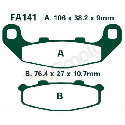 Bremsklötze Bremsbeläge EBC FA 141 1x Satz (2 Stück)
