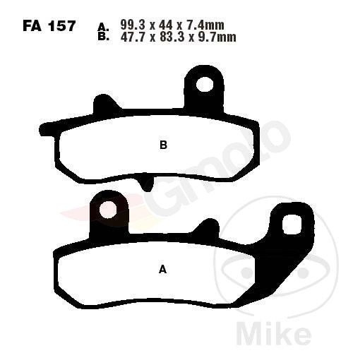 Bremsklötze Bremsbeläge EBC FA 157 R 1x Satz (2 Stück)