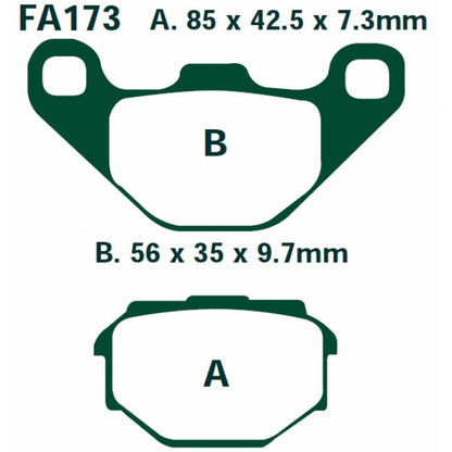Bremsklötze Bremsbeläge EBC FA 173 1x Satz (2 Stück)