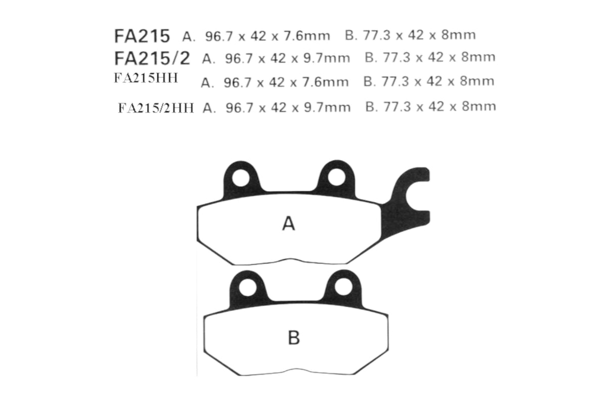 Bremsklötze Bremsbeläge EBC FA 215/2 (2 Stück)
