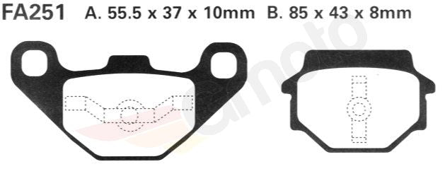 Bremsklötze Bremsbeläge EBC FA 251 1x Satz (2 Stück)