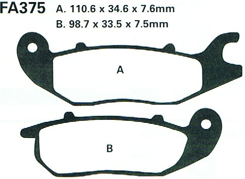 Bremsklötze Bremsbeläge EBC FA 375 (2 Stück)