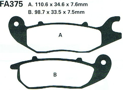 Bremsklötze Bremsbeläge EBC FA 375 (2 Stück)